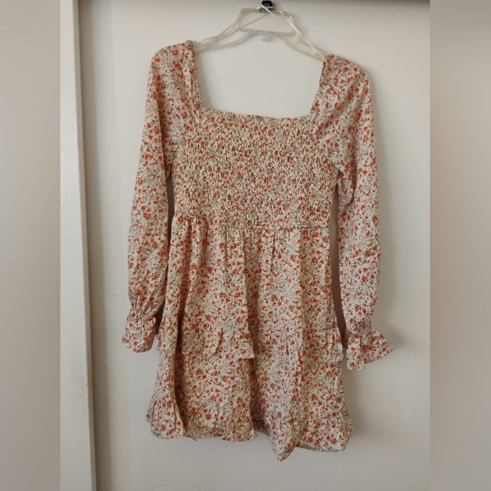 Source Unknown Floral Smocked Dress